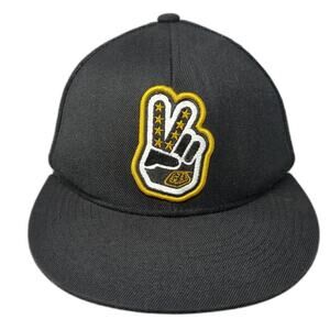 Troy Lee Designs Peace Out Snapback Trucker Hat Black One Size Outdoor